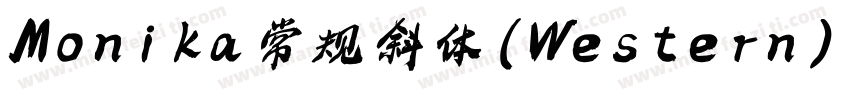 Monika 常规斜体(Western)字体转换
